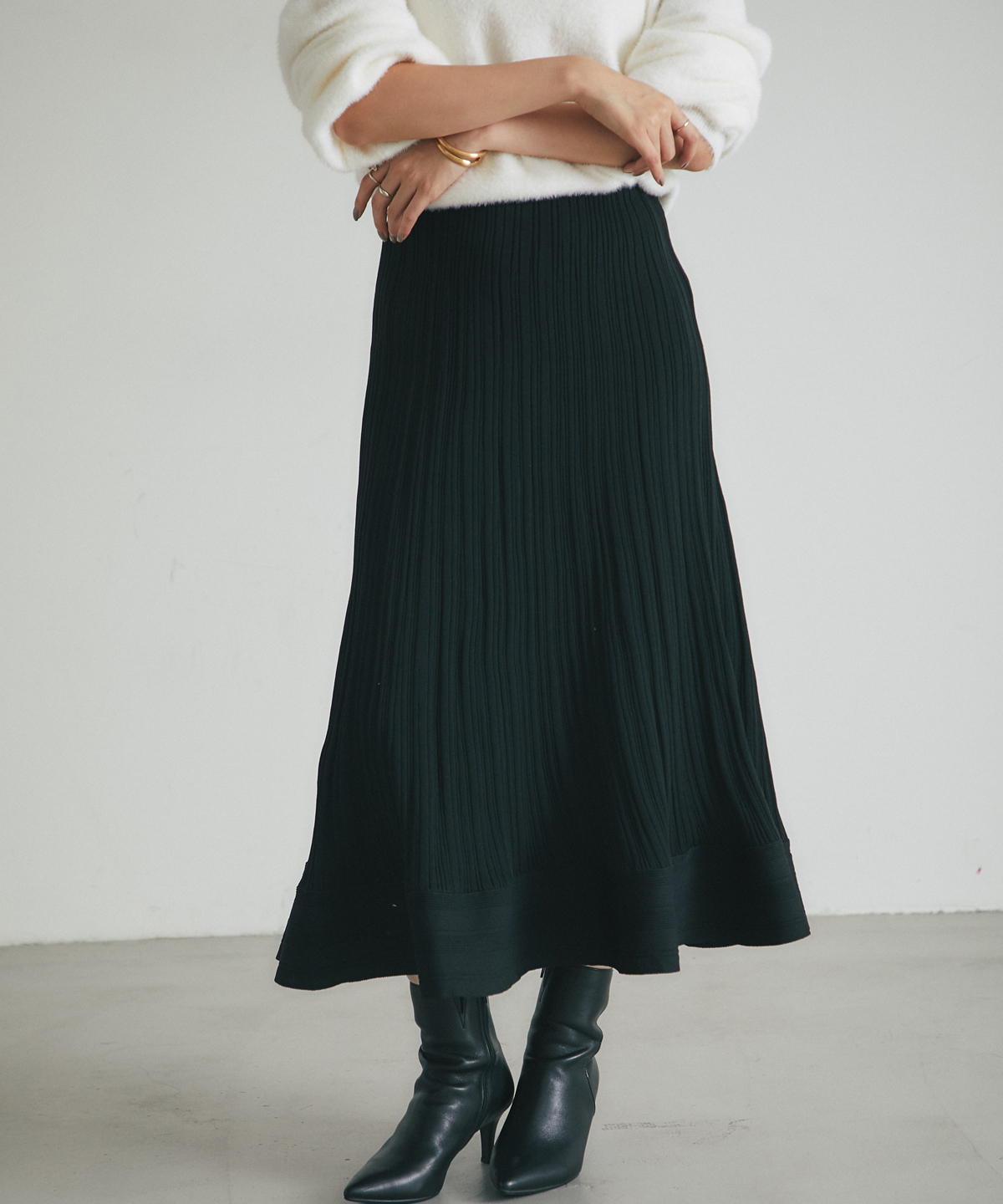 【AW SALE】【WEB限定】裾切替マーメードスカート＊SALE品につき返品/交換/注文確定後の変更キャンセル不可＊