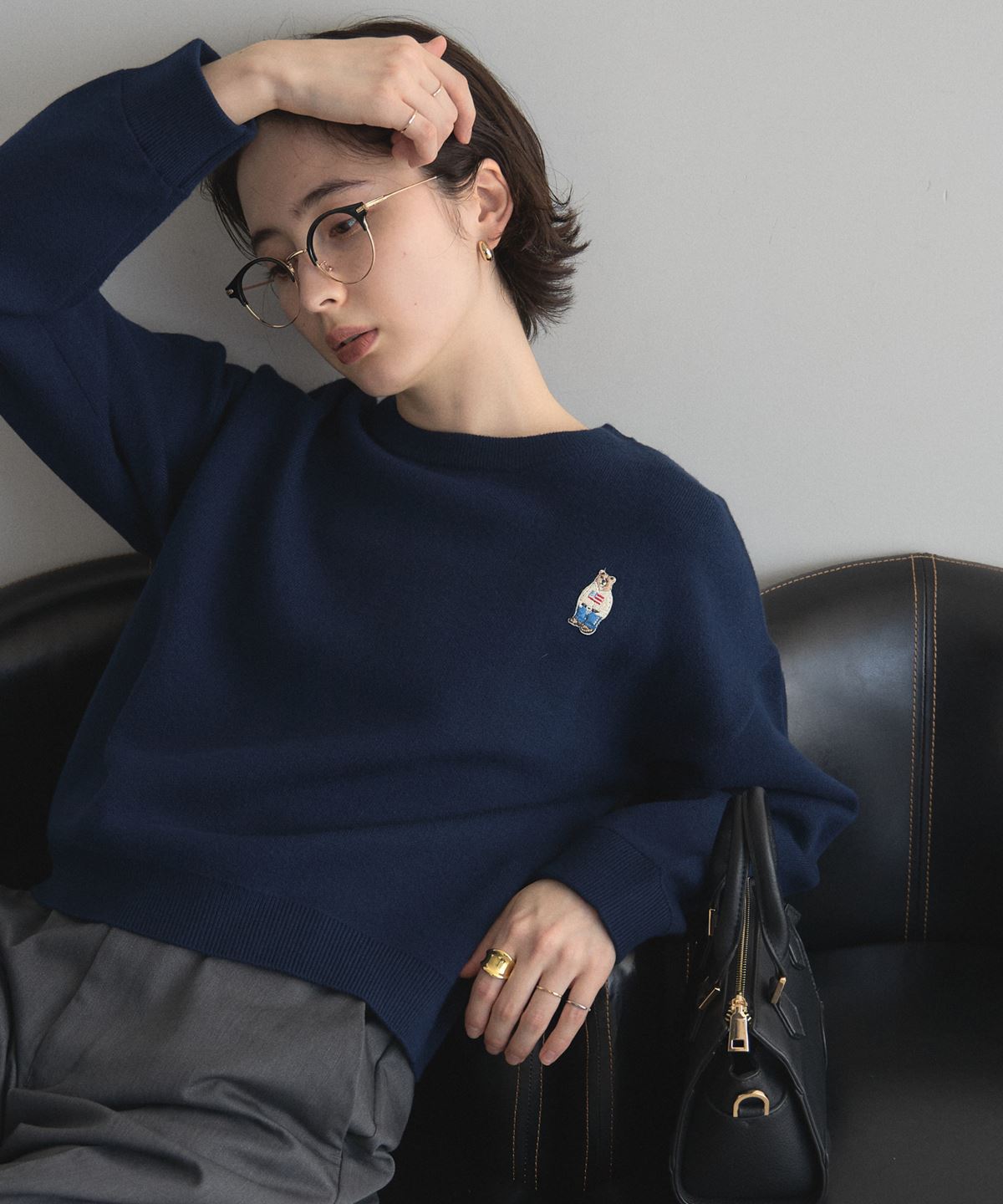 【オフィシャルサイト限定】ベアワッペンニットトップス