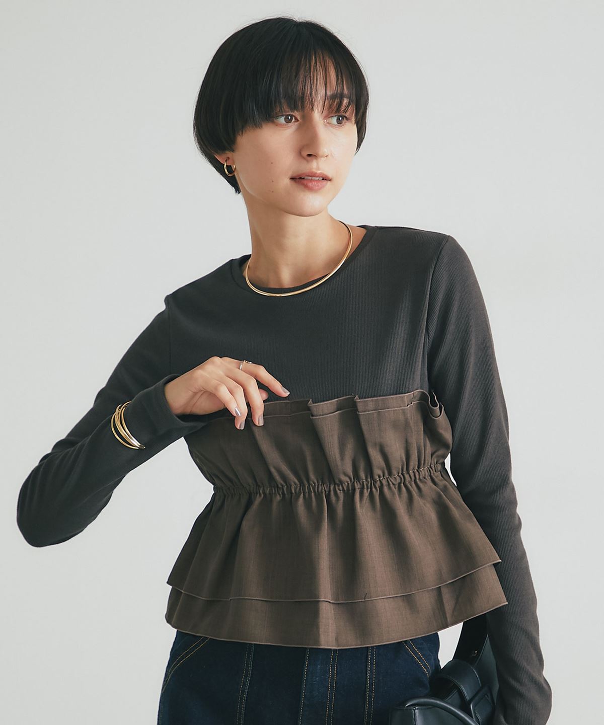 【オフィシャルサイト限定】ビスチェ風レイヤードTシャツ