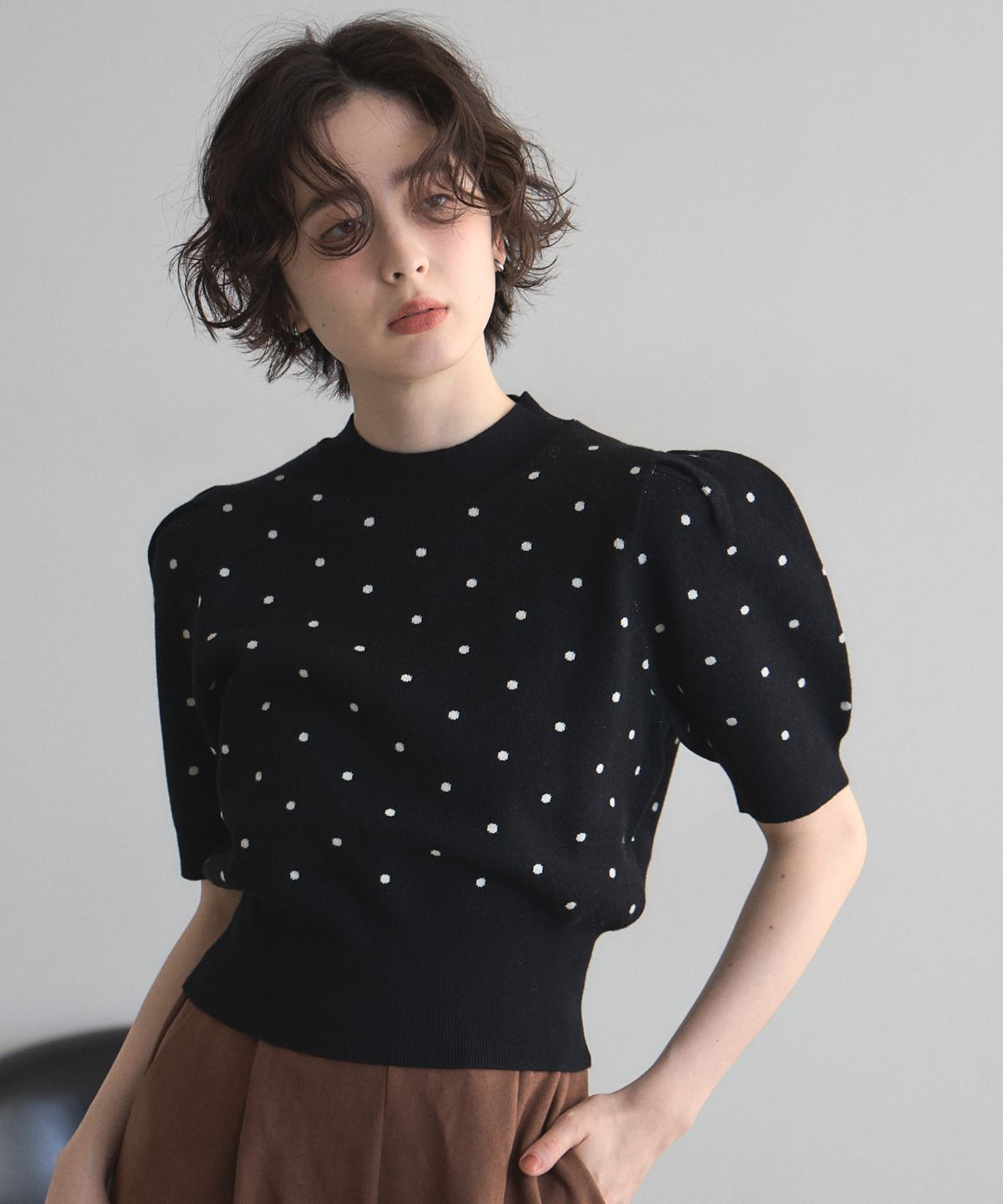 ドット半袖プルオーバー