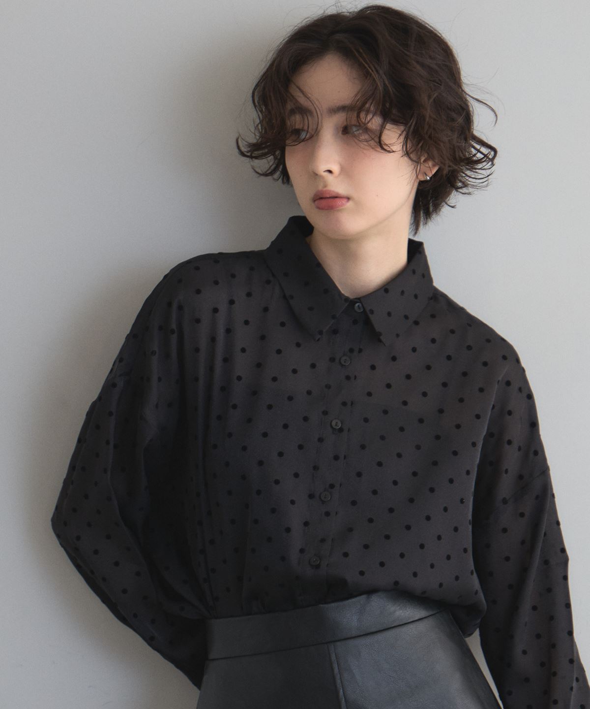 12月8日オフィシャルサイト限定少量再販！ドットドロップショルダーシャツ