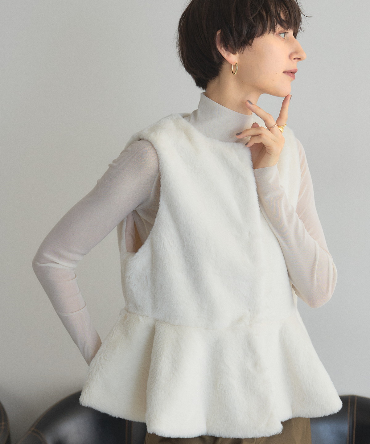 【オフィシャルサイト限定】ペプラムファーベスト