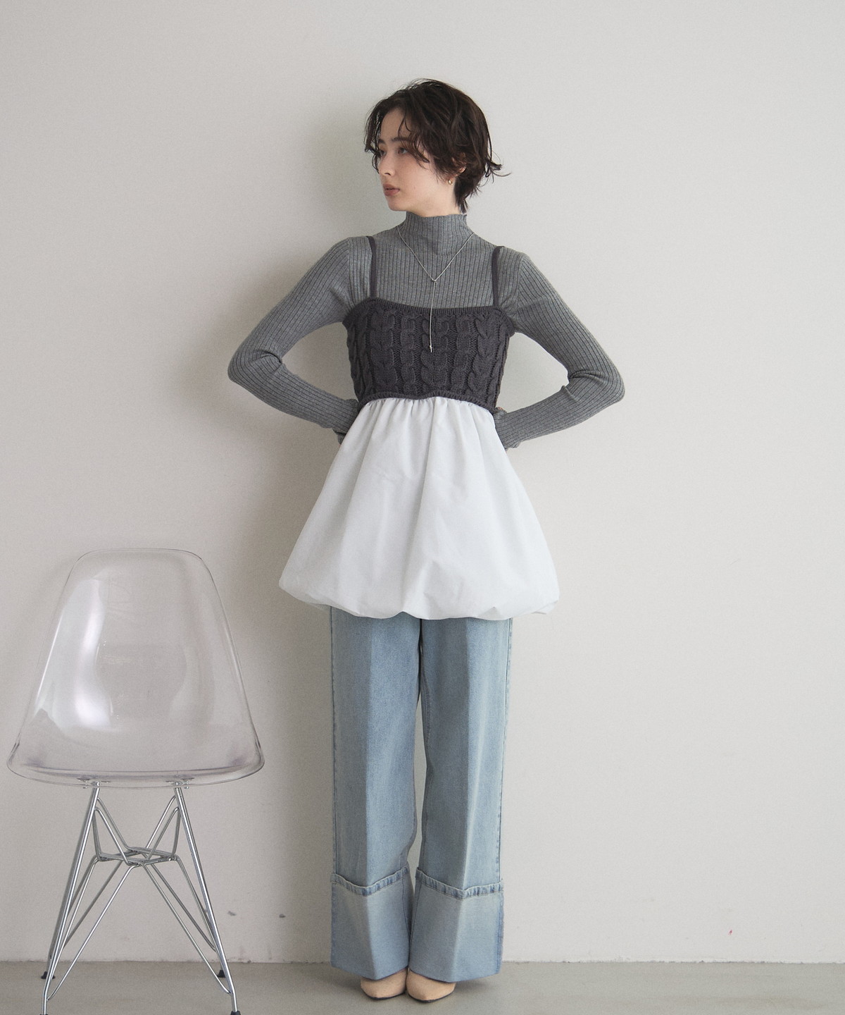 11月27日オフィシャルサイト限定少量再販！ケーブルバルーンキャミ