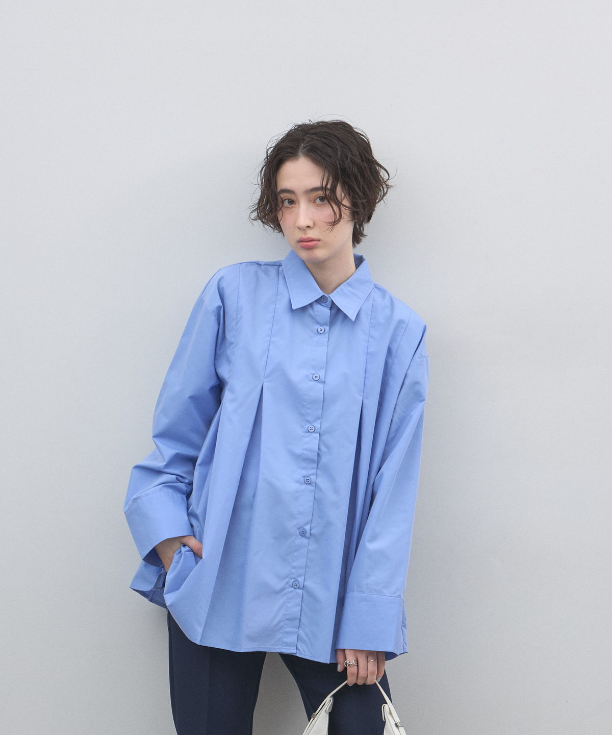 【オフィシャルサイト限定】ブロードプリーツシャツ