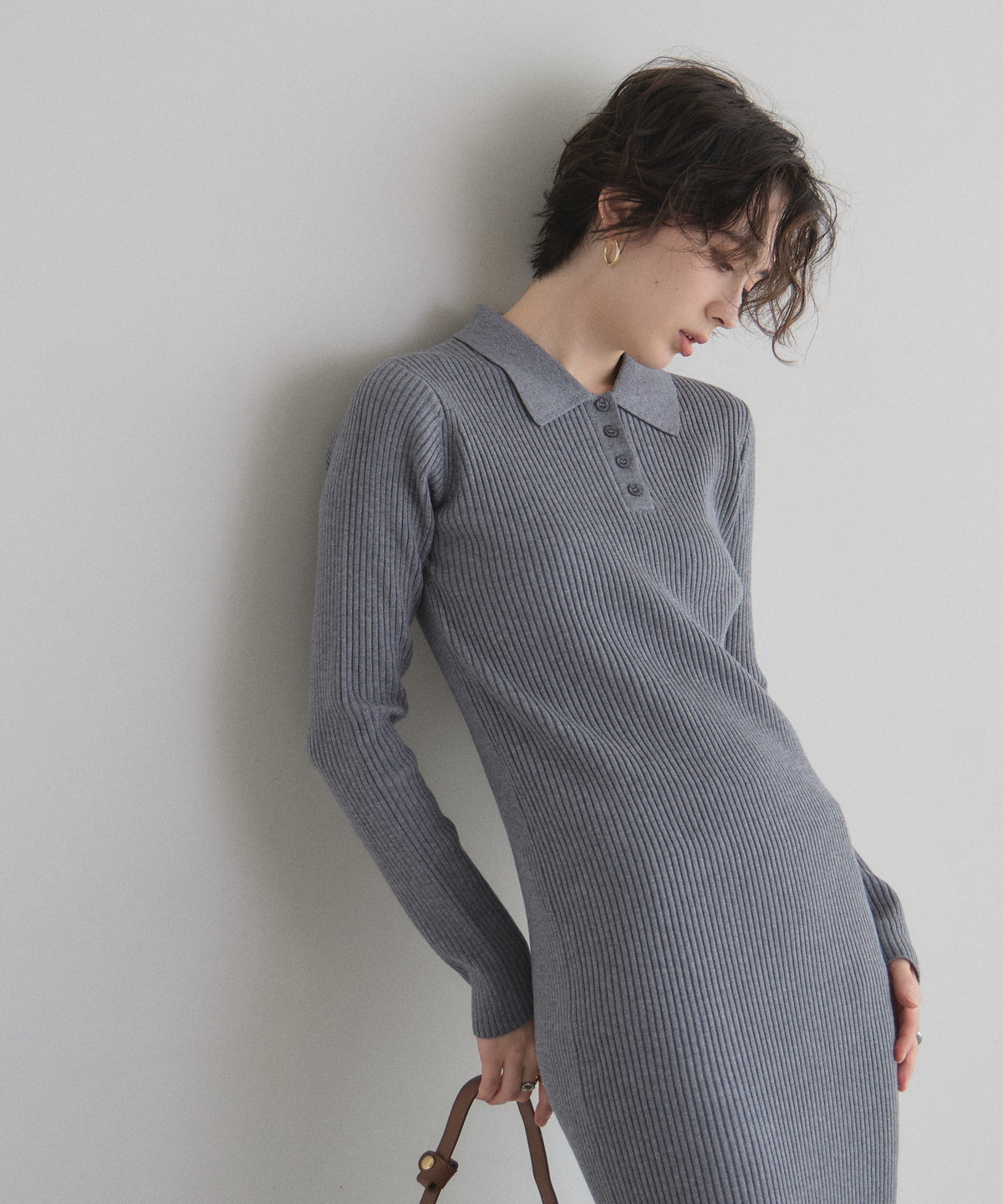 12月24日オフィシャルサイト限定再販！ポロニットロングワンピース