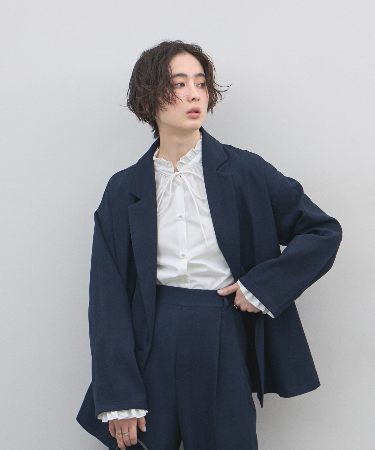 【オフィシャルサイト限定】ツイルテーラードジャケット（145-202815とセットアップ可能）