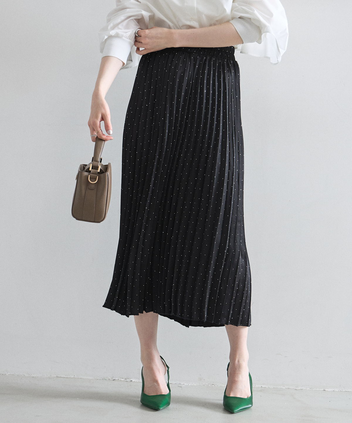 【オフィシャルサイト限定】ドットプリーツスカート