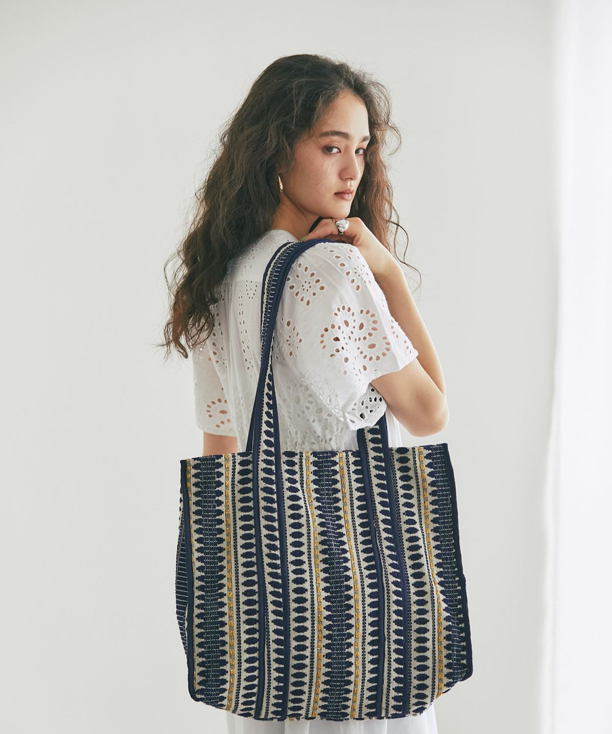 ルレックスジャガードトートバッグ