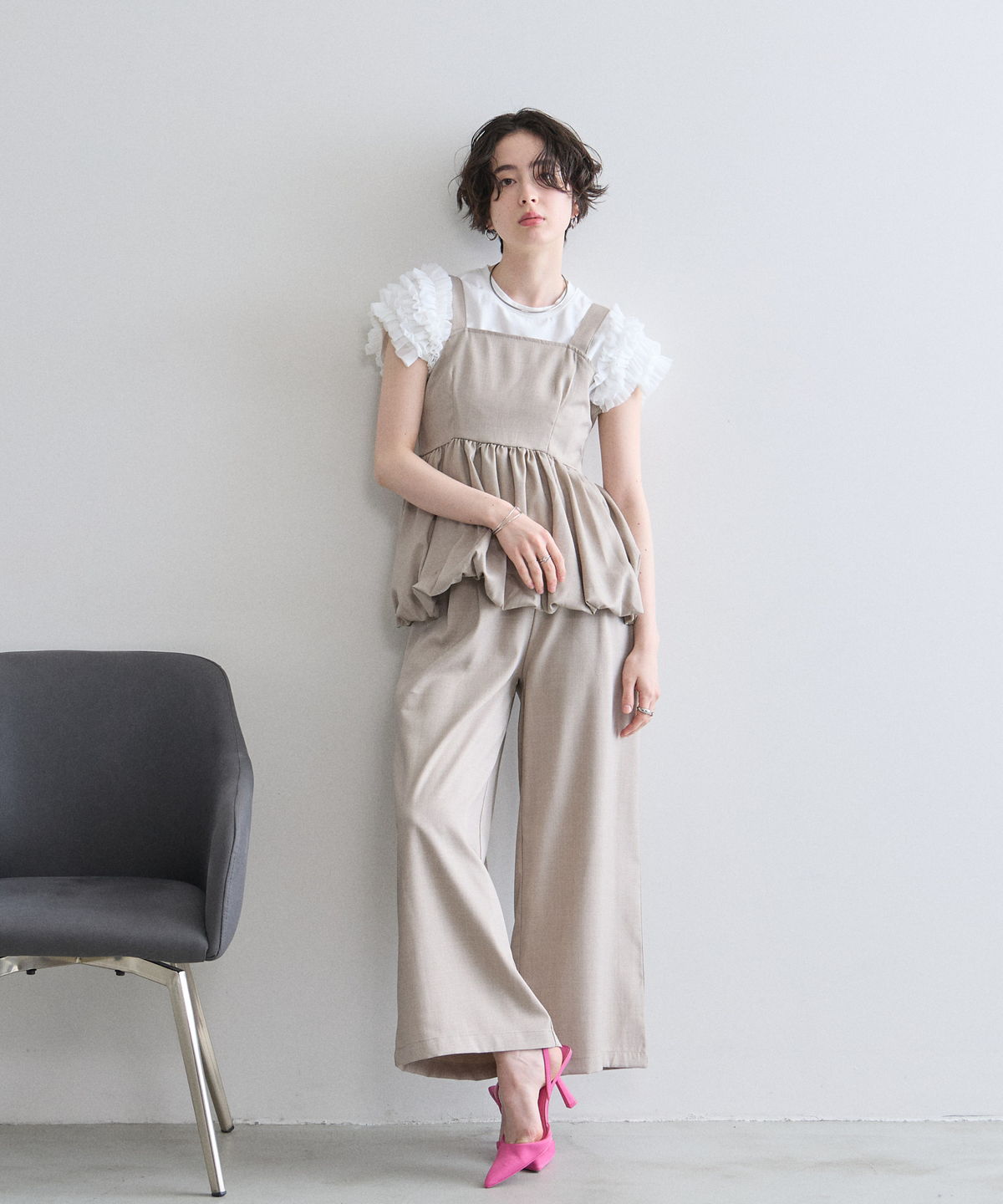 【オフィシャルサイト限定】バルーンキャミ×パンツセットアップ
