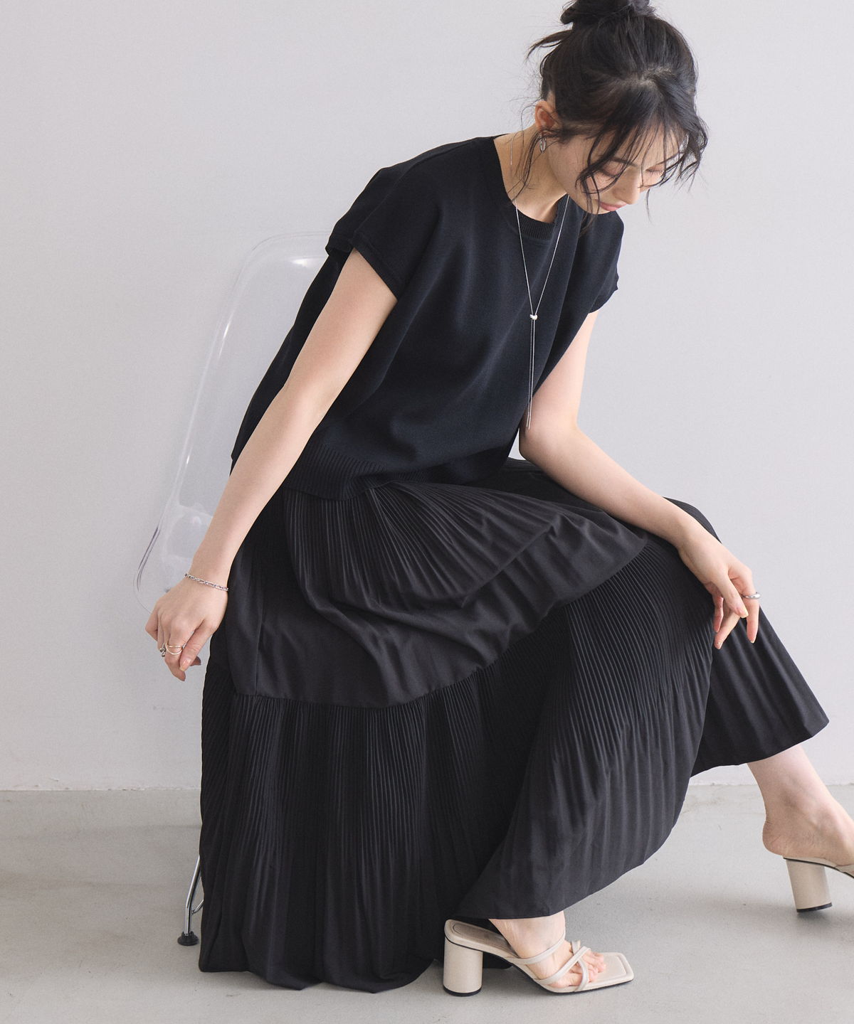 【オフィシャルサイト限定】サマーニットトップス×ワンピースセット