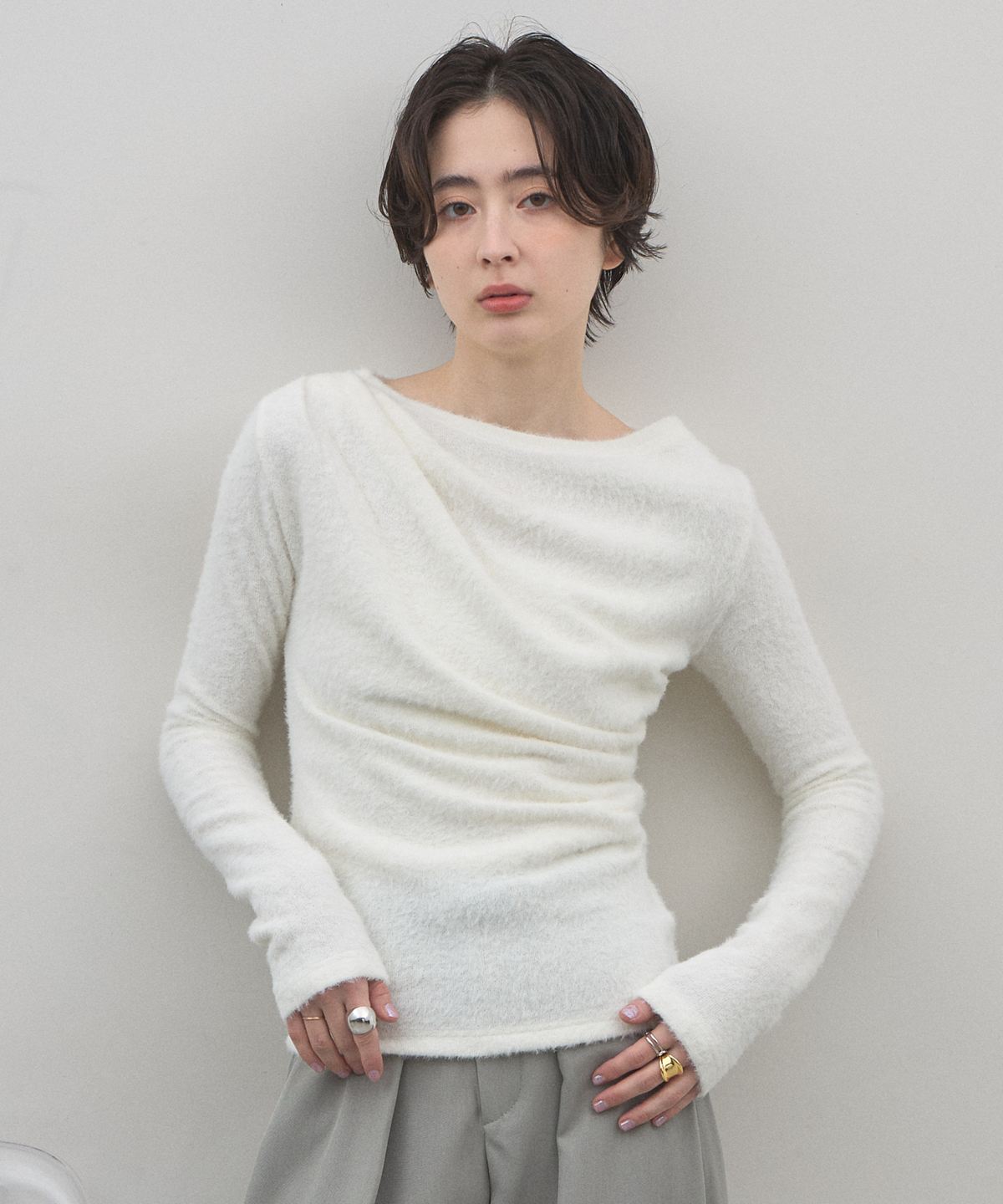 【オフィシャルサイト限定】シャギードレープカットソー