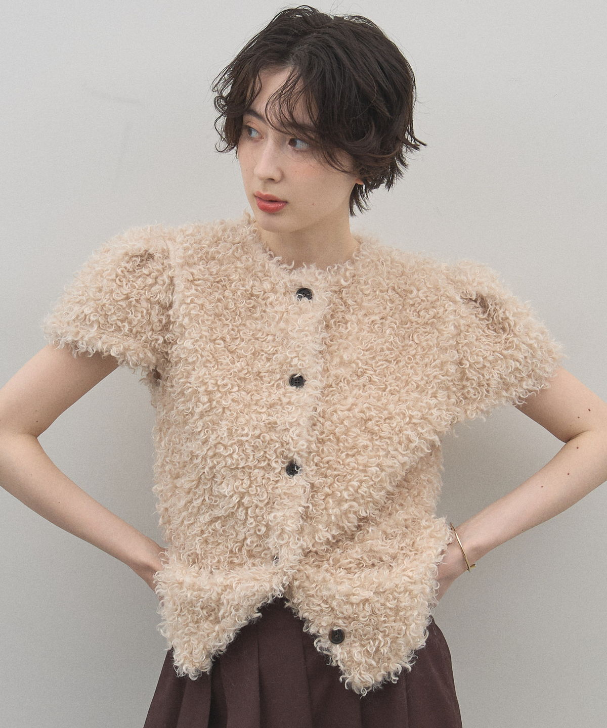 【オフィシャルサイト限定】プードルシャギー半袖トップス