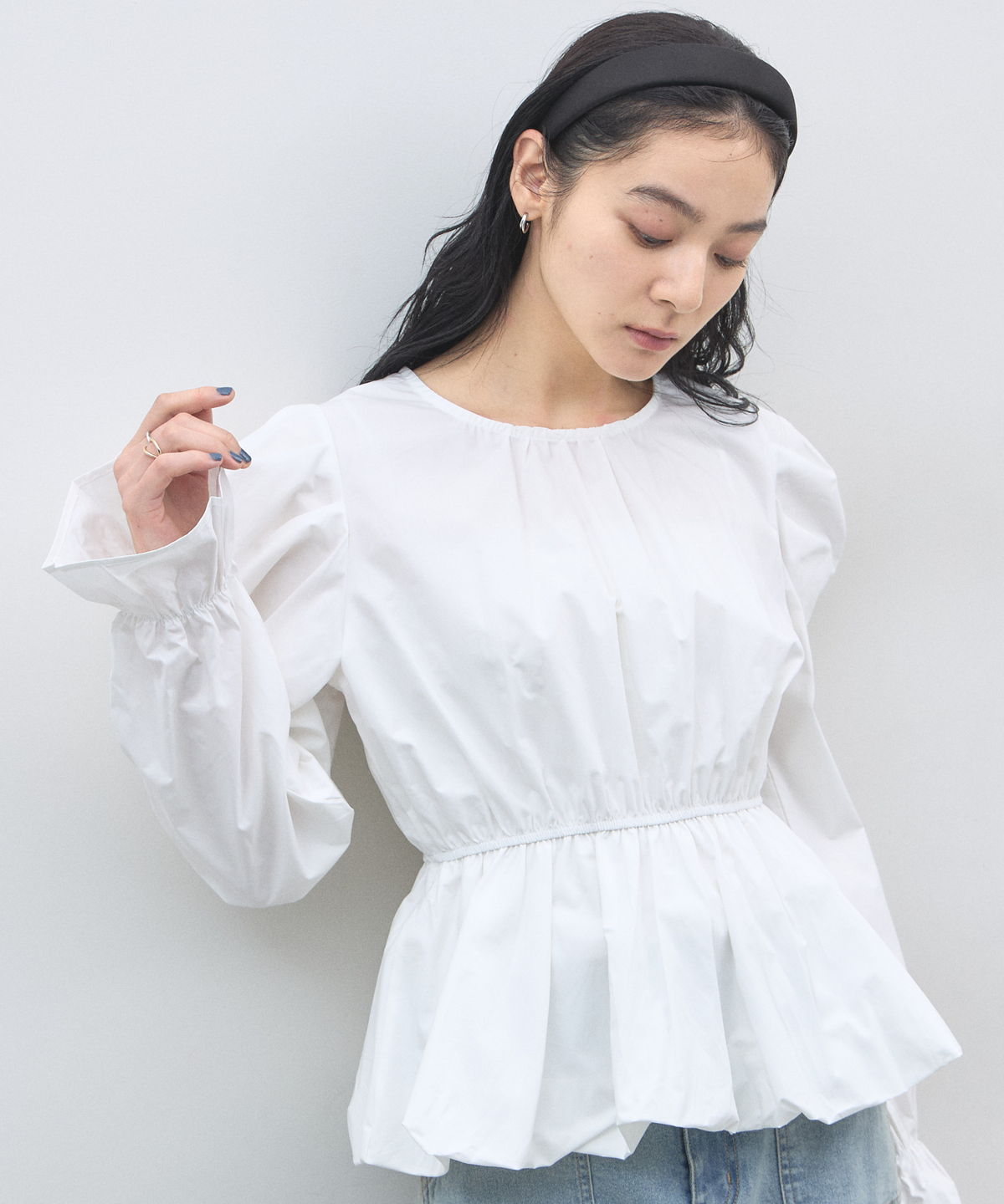 【オフィシャルサイト限定】ウエストシェイプパワショルブラウス