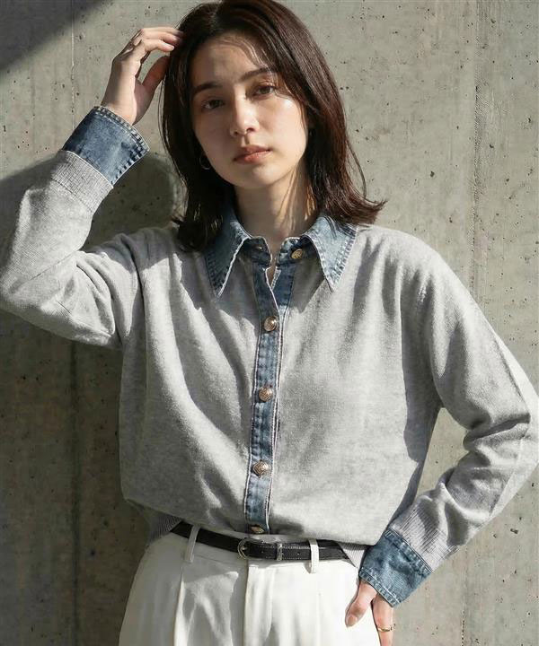 3月29日オフィシャルサイト限定再販！配色デニムカーディガン