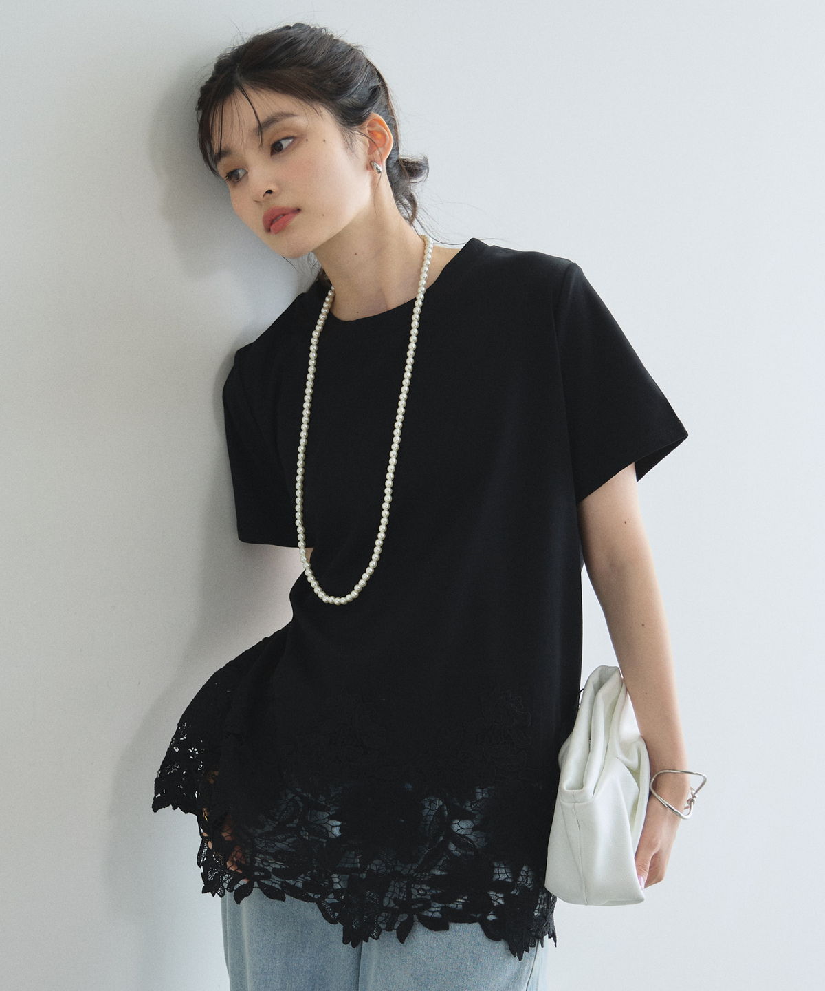 【オフィシャルサイト限定】裾レースTシャツ