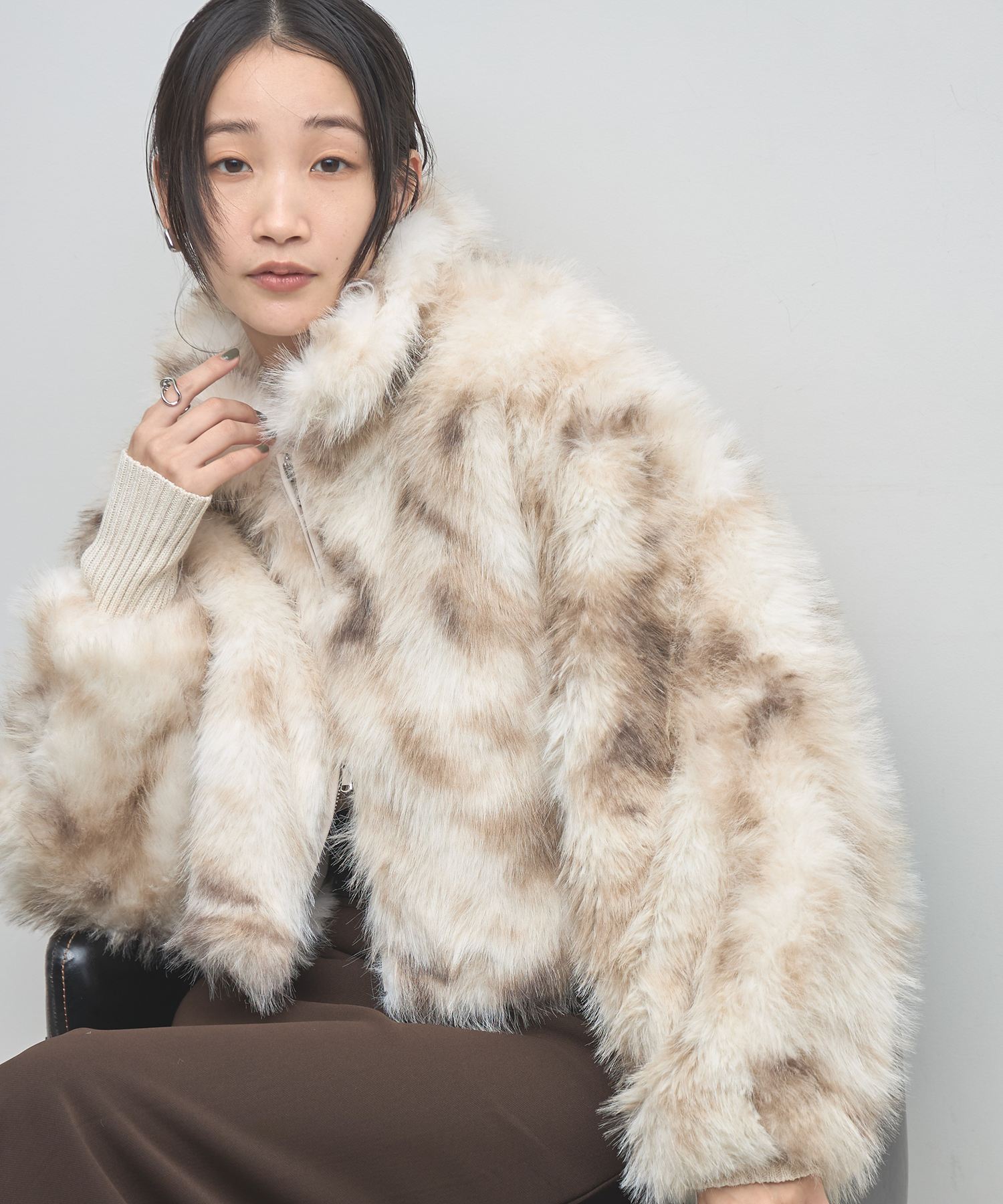 【オフィシャルサイト限定】柄ファー2WAYブルゾン