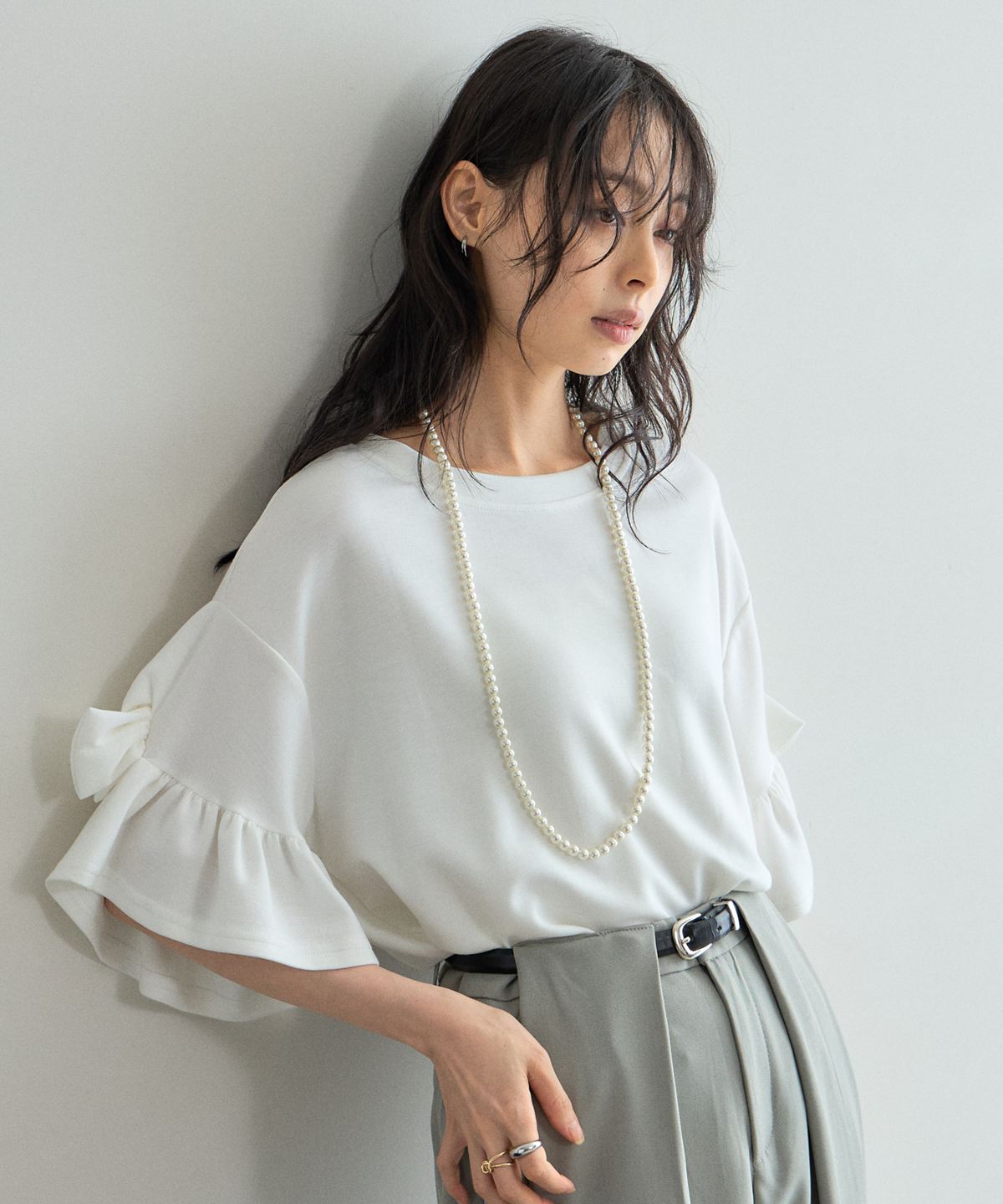 【オフィシャルサイト限定】袖リボンプルオーバー