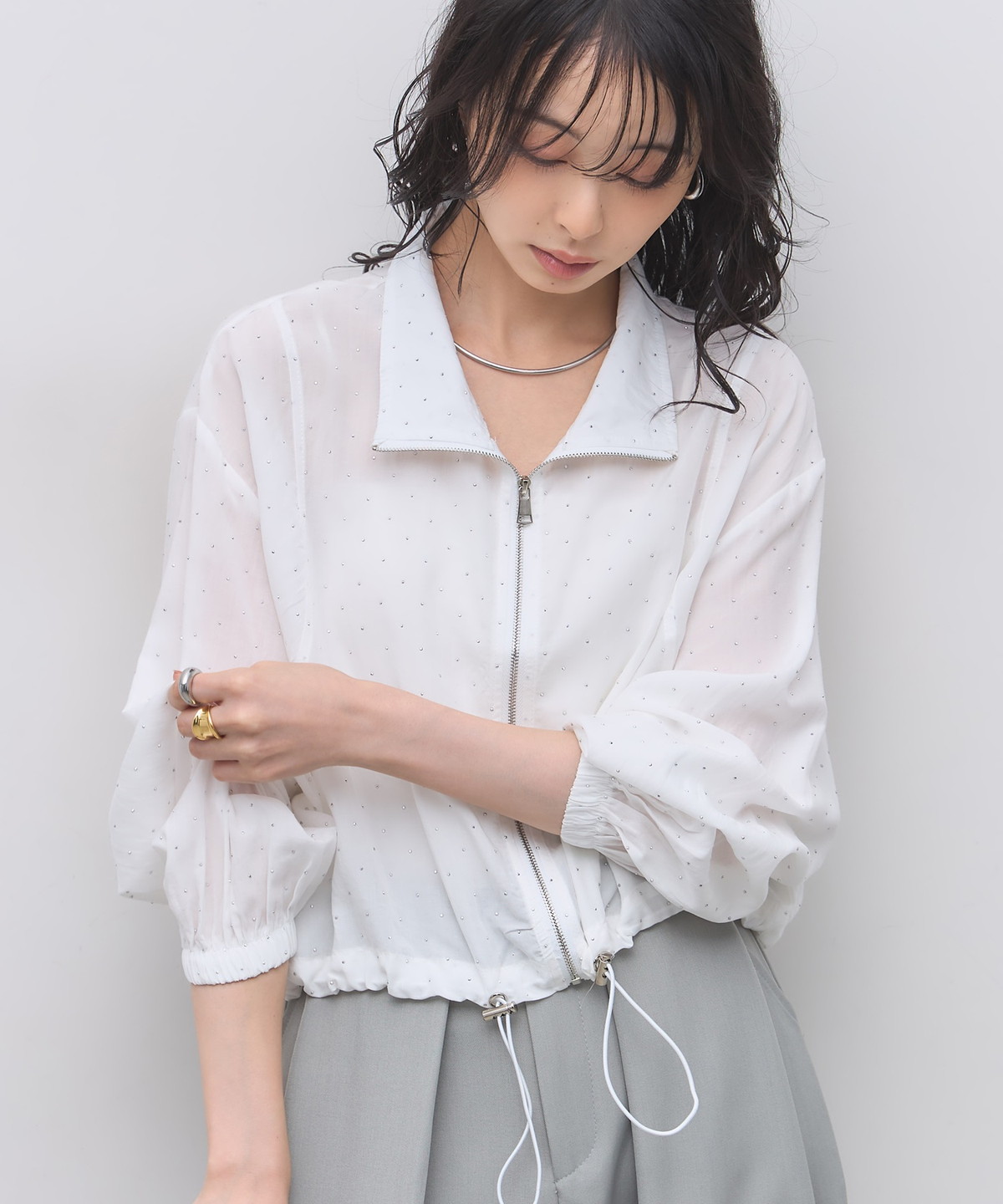 【オフィシャルサイト限定】ドットシアーブルゾン