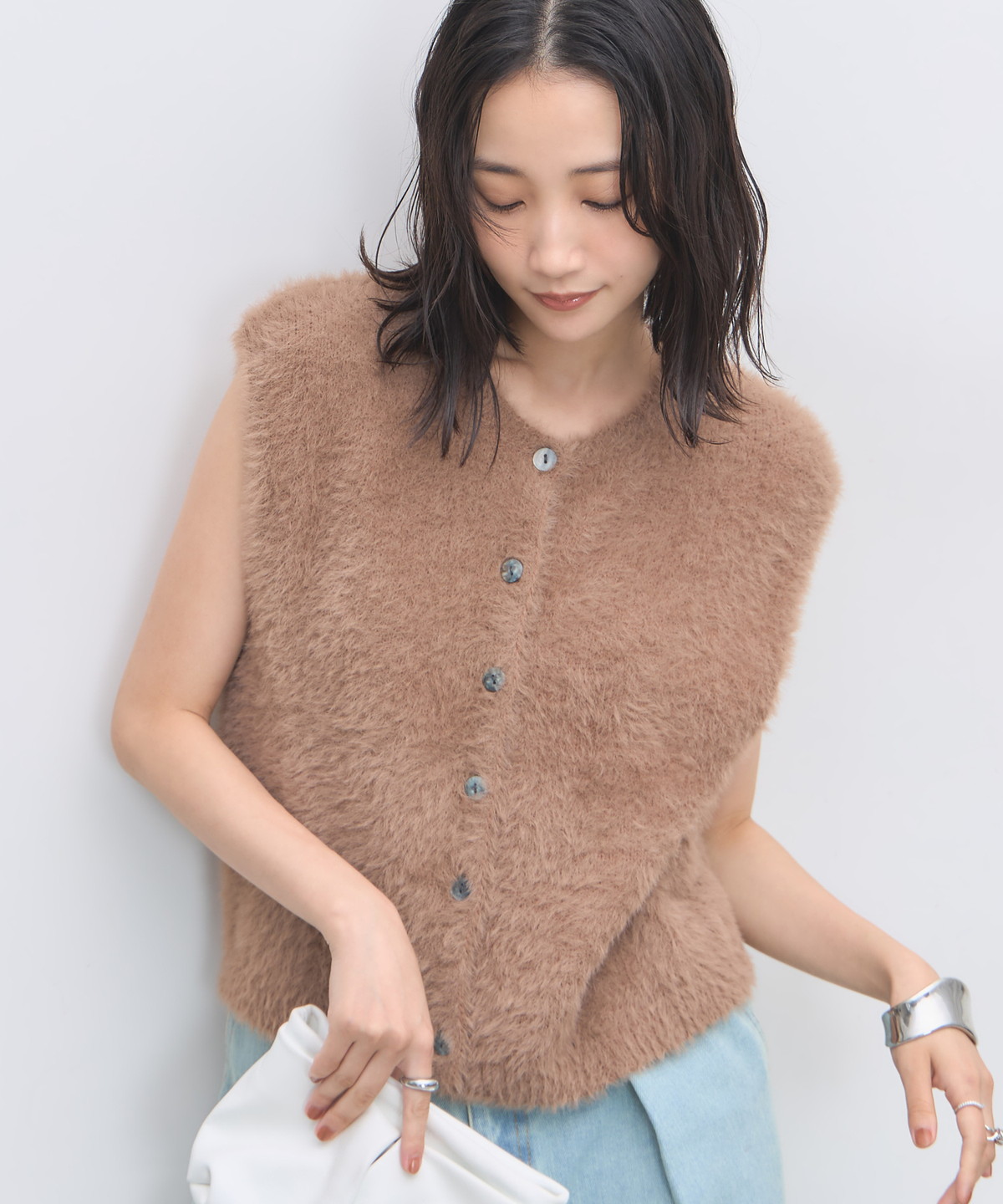 【オフィシャルサイト限定】シャギー前開きベスト