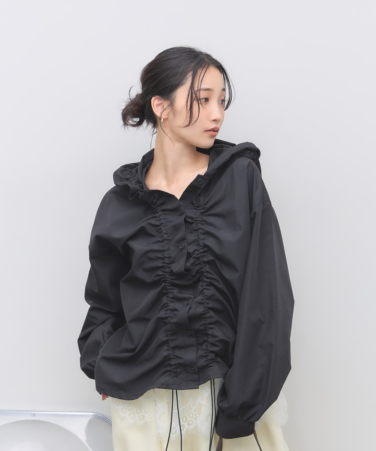 【オフィシャルサイト限定】ブロードシャーリングフードシャツ