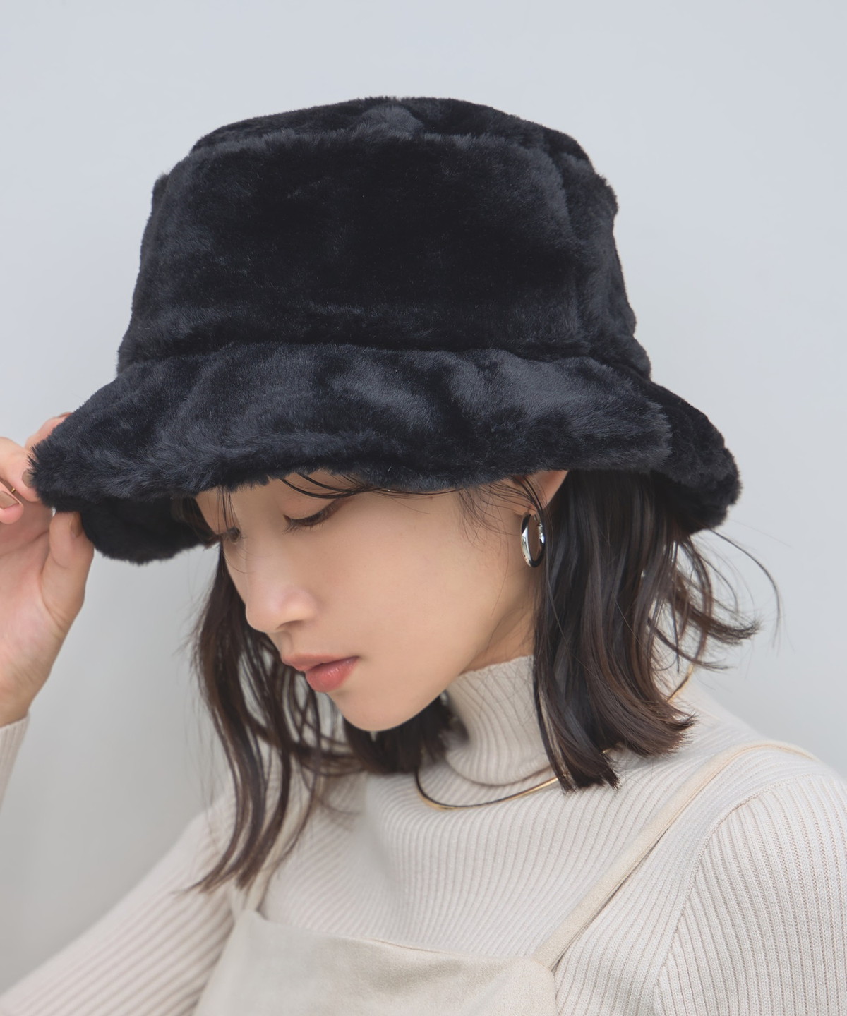 【オフィシャルサイト限定】ファーバケットハット