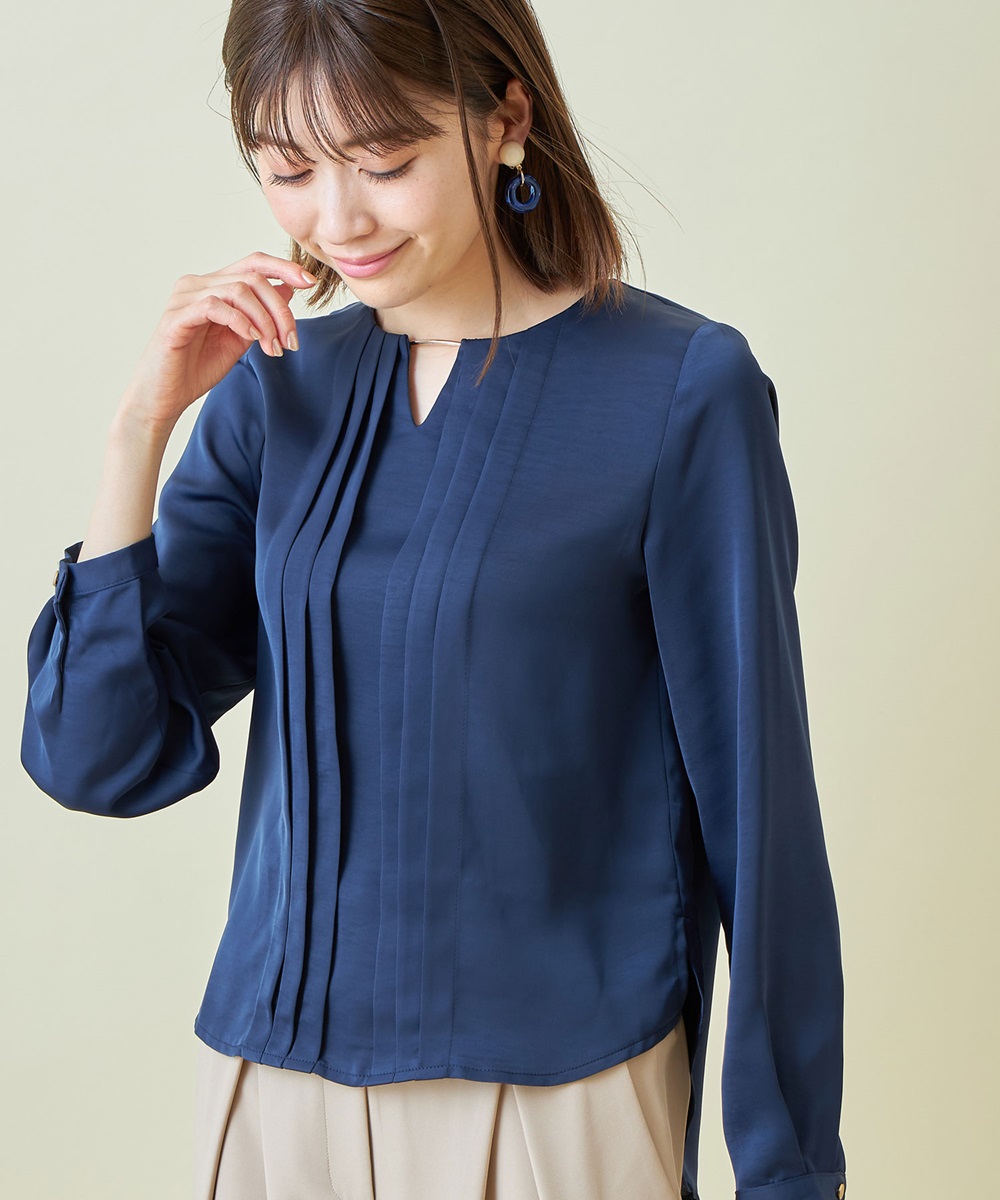 ゴールドバータックとろみブラウス《CEREMONY STYLE》