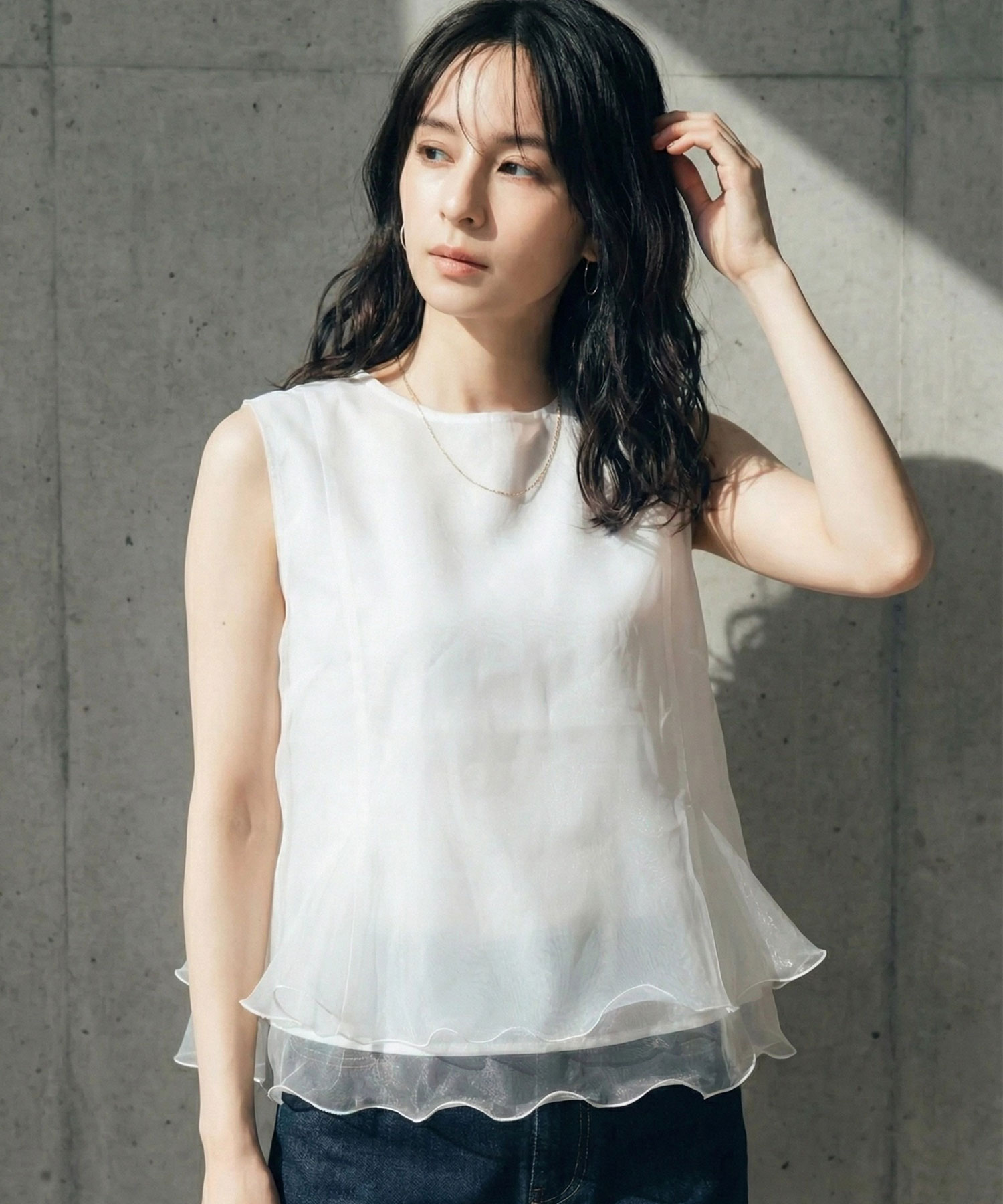 【入荷希望受付中☆】フレアー切り替えチュールトップス《RequestProject》 ※入荷希望数により商品化しない場合がございます。