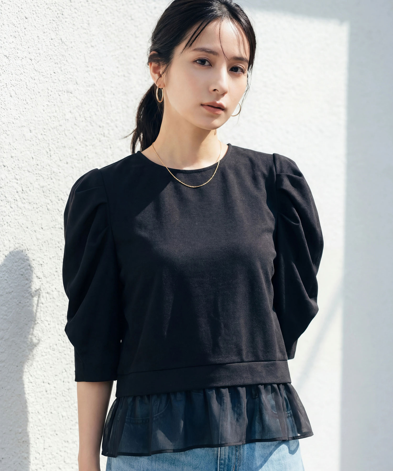 【入荷希望受付中☆】タックインレイヤードスリーブトップス《RequestProject》 ※入荷希望数により商品化しない場合がございます。