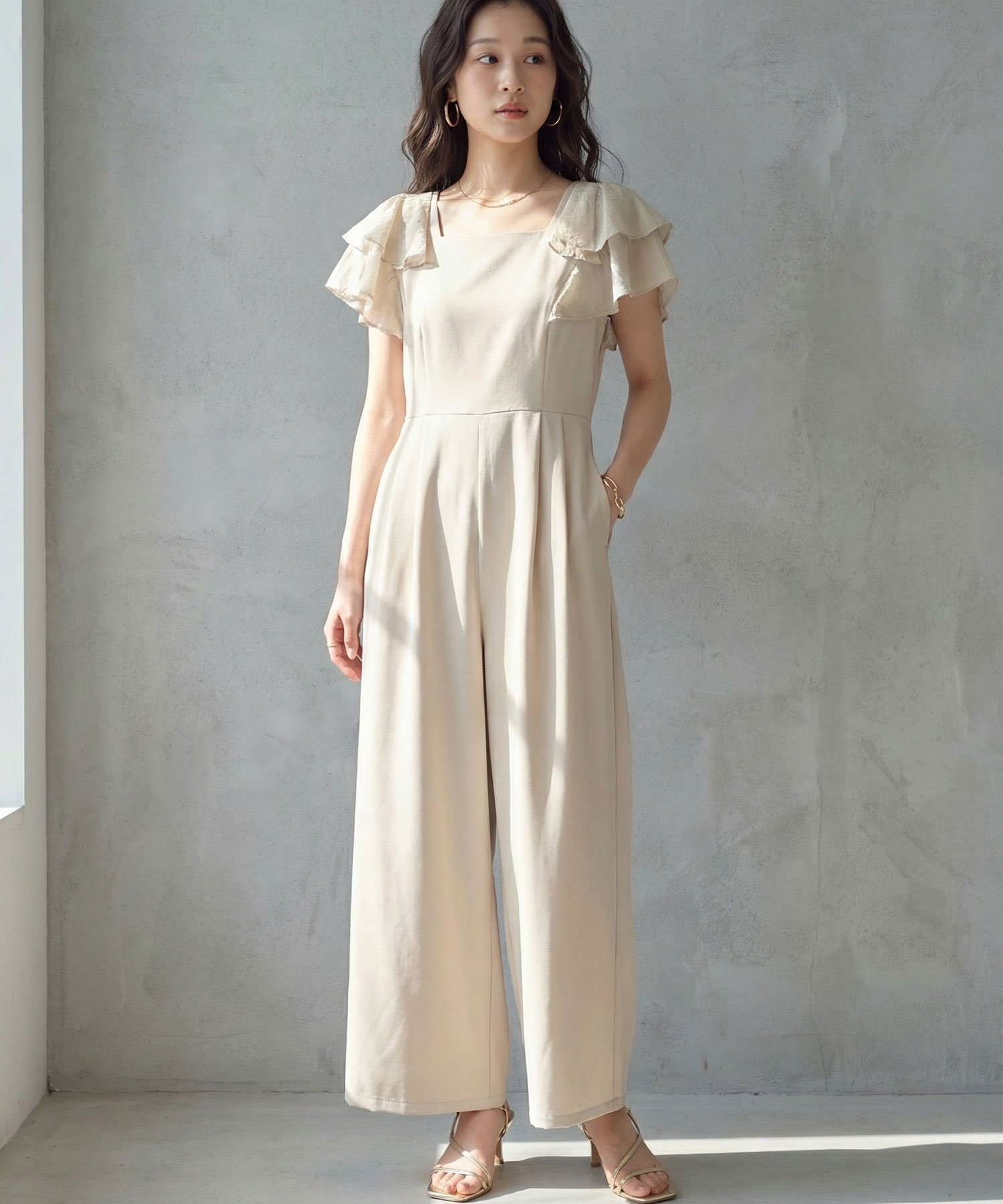 【入荷希望受付中☆】肩フリルオールインワン《RequestProject》 ※入荷希望数により商品化しない場合がございます。