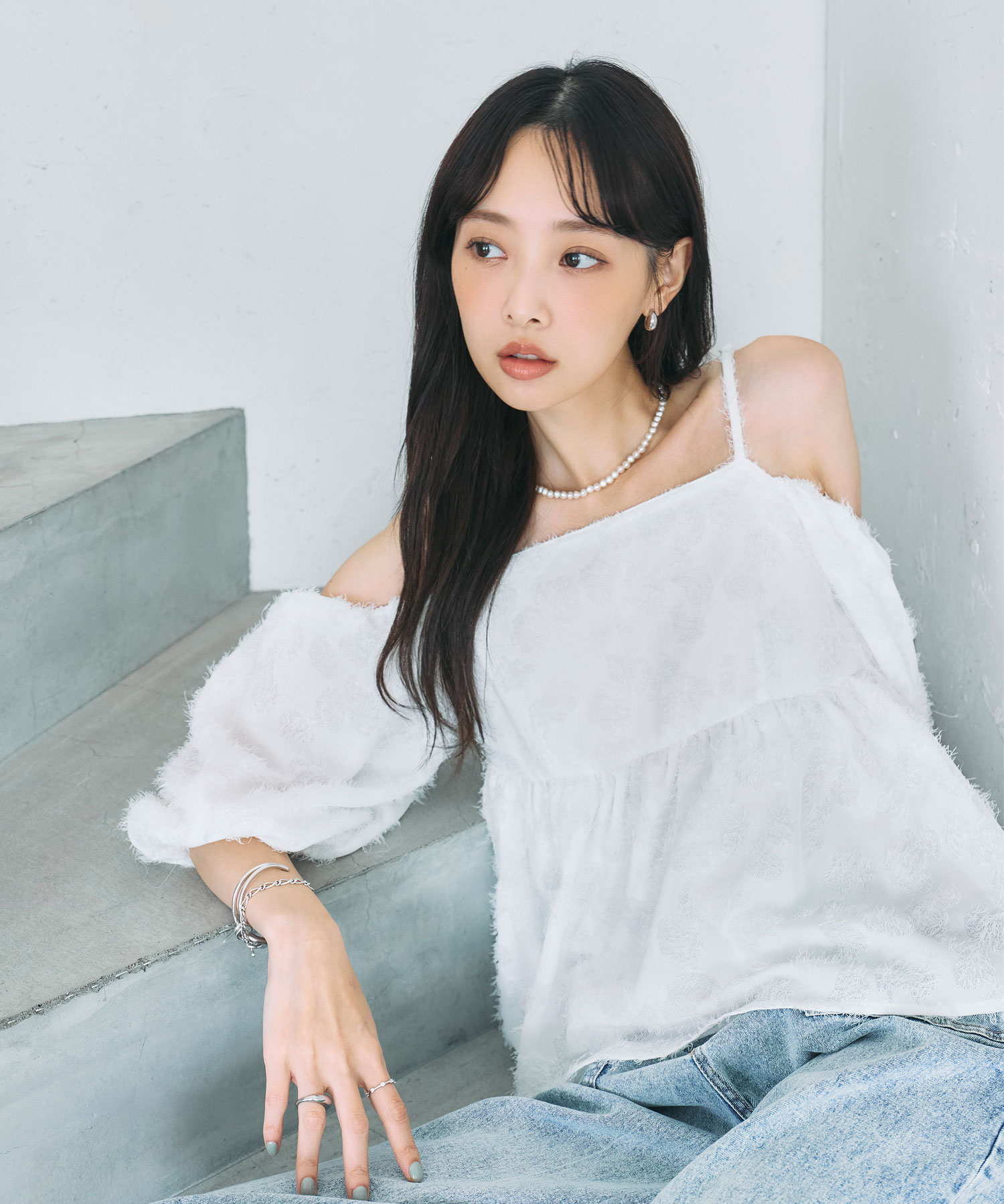 【あなたの「欲しい」の声で商品化決定！】《RequestProject》２WAYジャガードブラウス