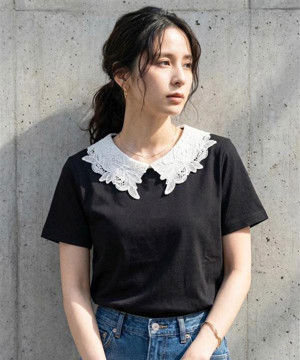 【入荷希望受付中☆】レース襟カットソープルオーバー《RequestProject》 ※入荷希望数により商品化しない場合がございます。