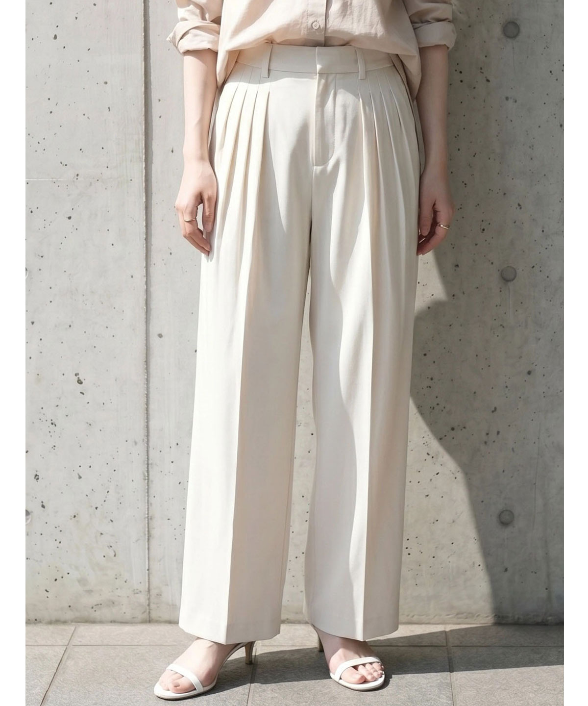 【入荷希望受付中☆】タックワイドパンツ《RequestProject》 ※入荷希望数により商品化しない場合がございます。