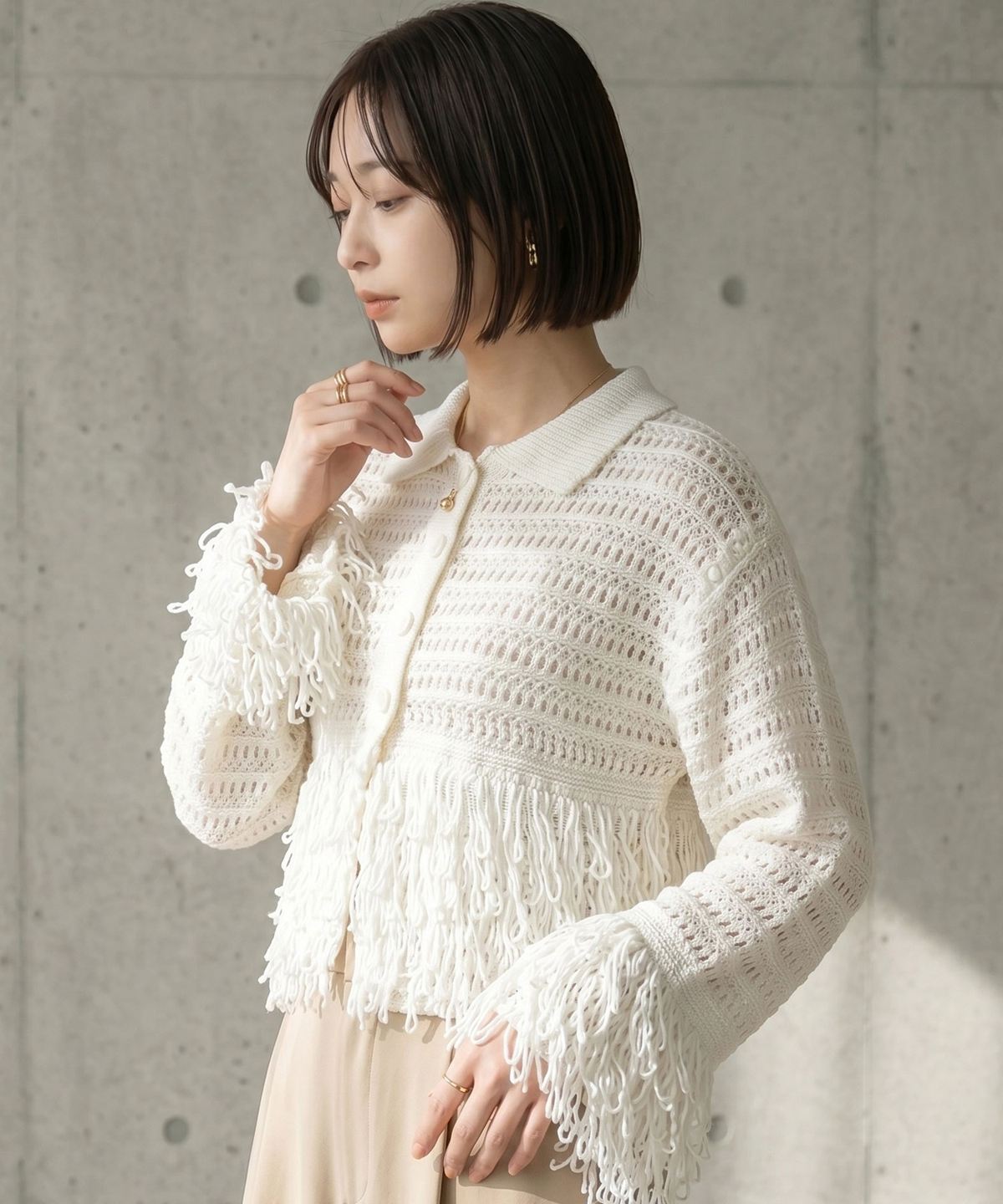 【入荷希望受付中☆】フリンジカーディガン 《RequestProject》 ※入荷希望数により商品化しない場合がございます。