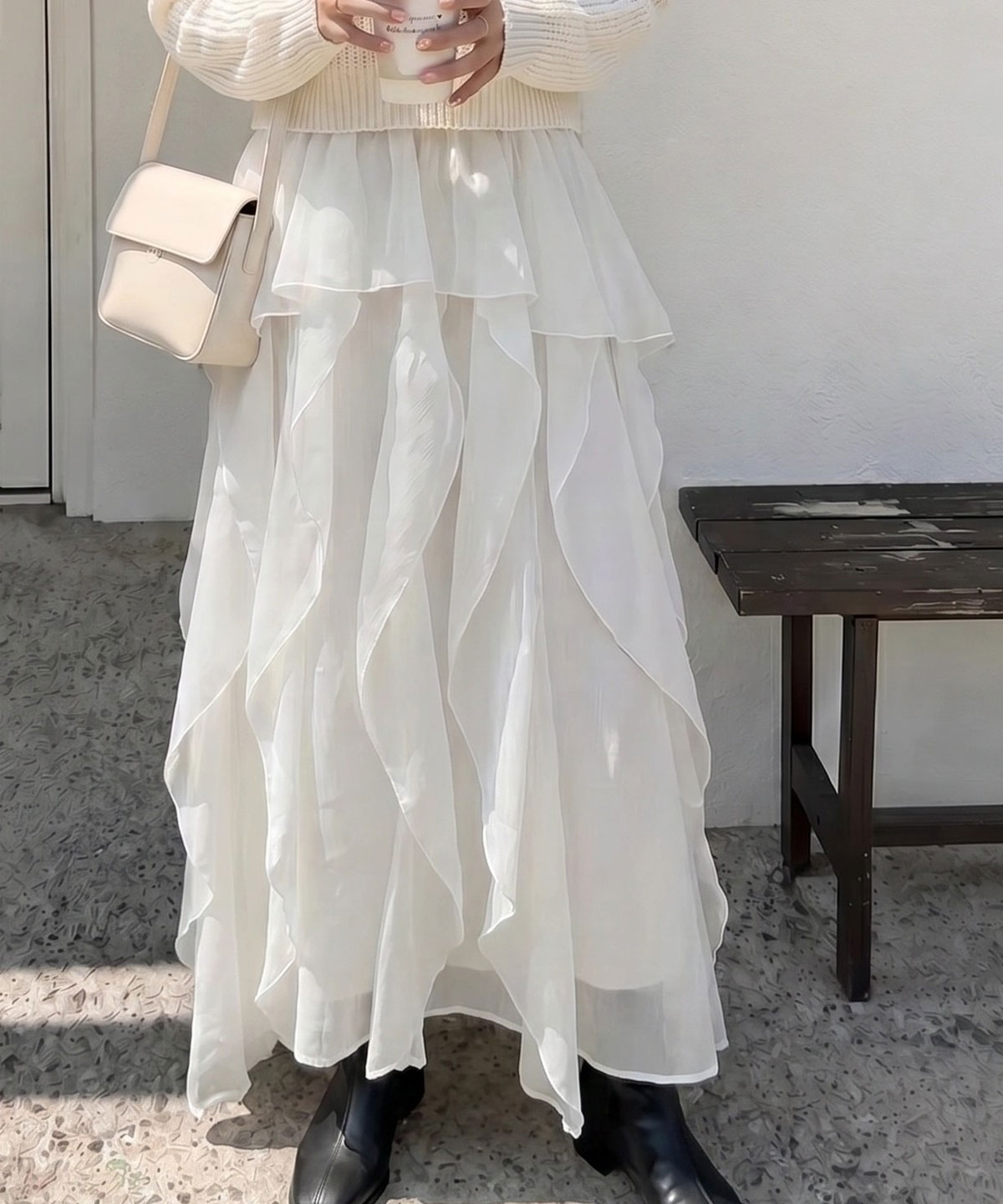 【入荷希望受付中☆】ランダムフリルスカート