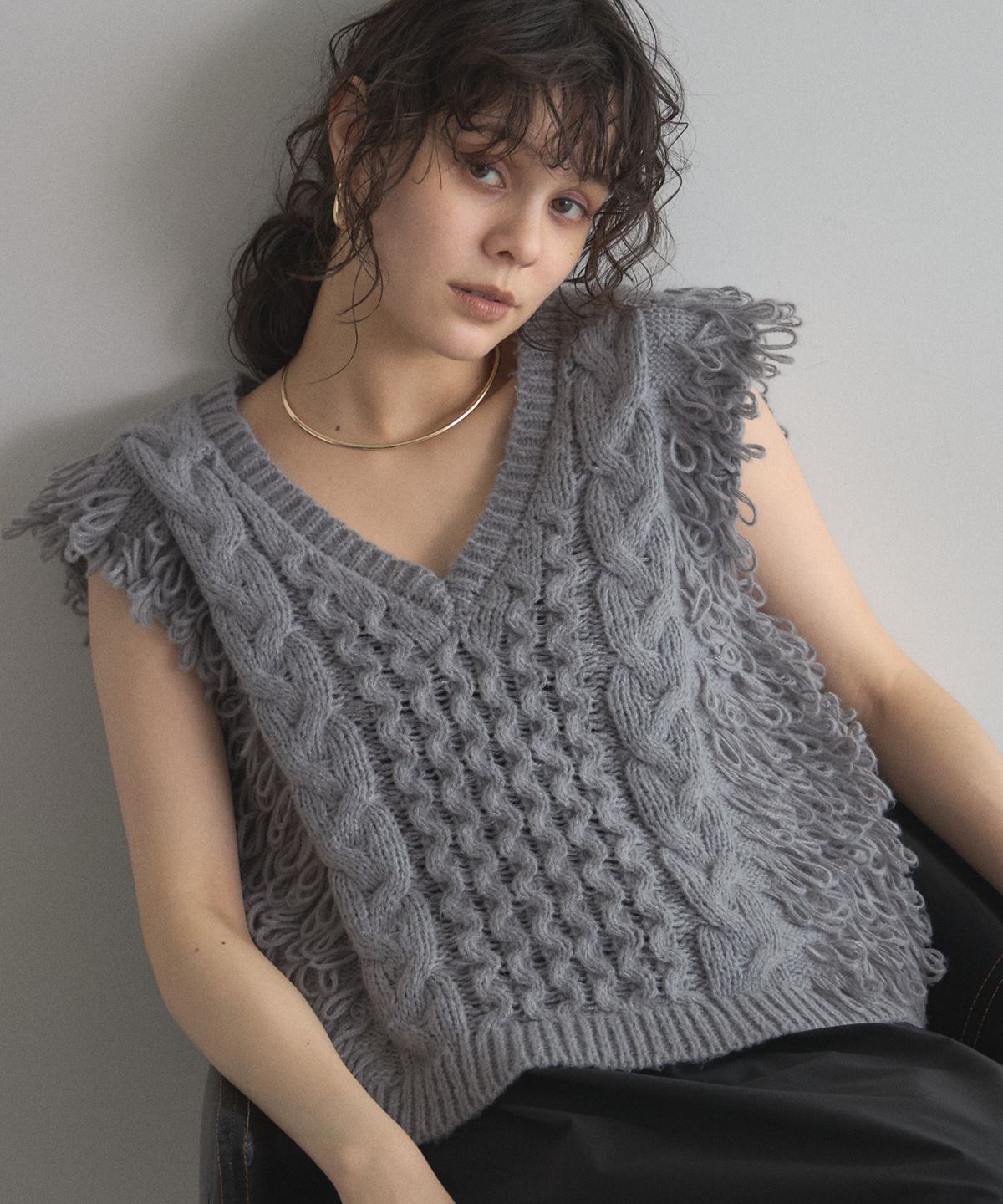 【オフィシャルサイト限定】ループ編みニットベスト