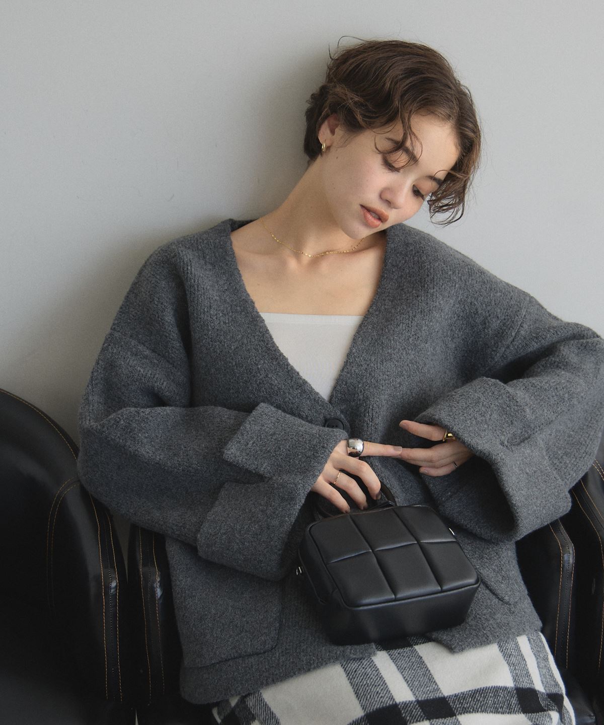 【WEB限定】ワイドスリーブニットジャケット