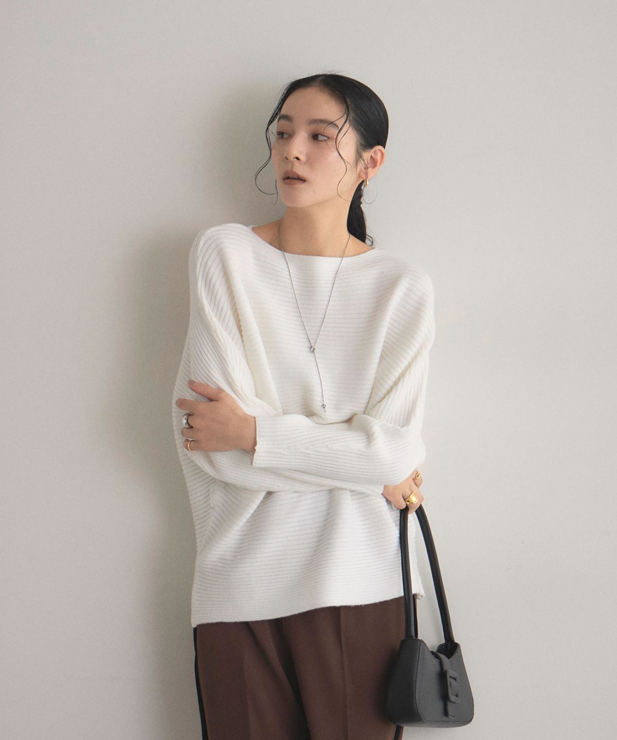 【WEB限定】三者混ドルマンニット