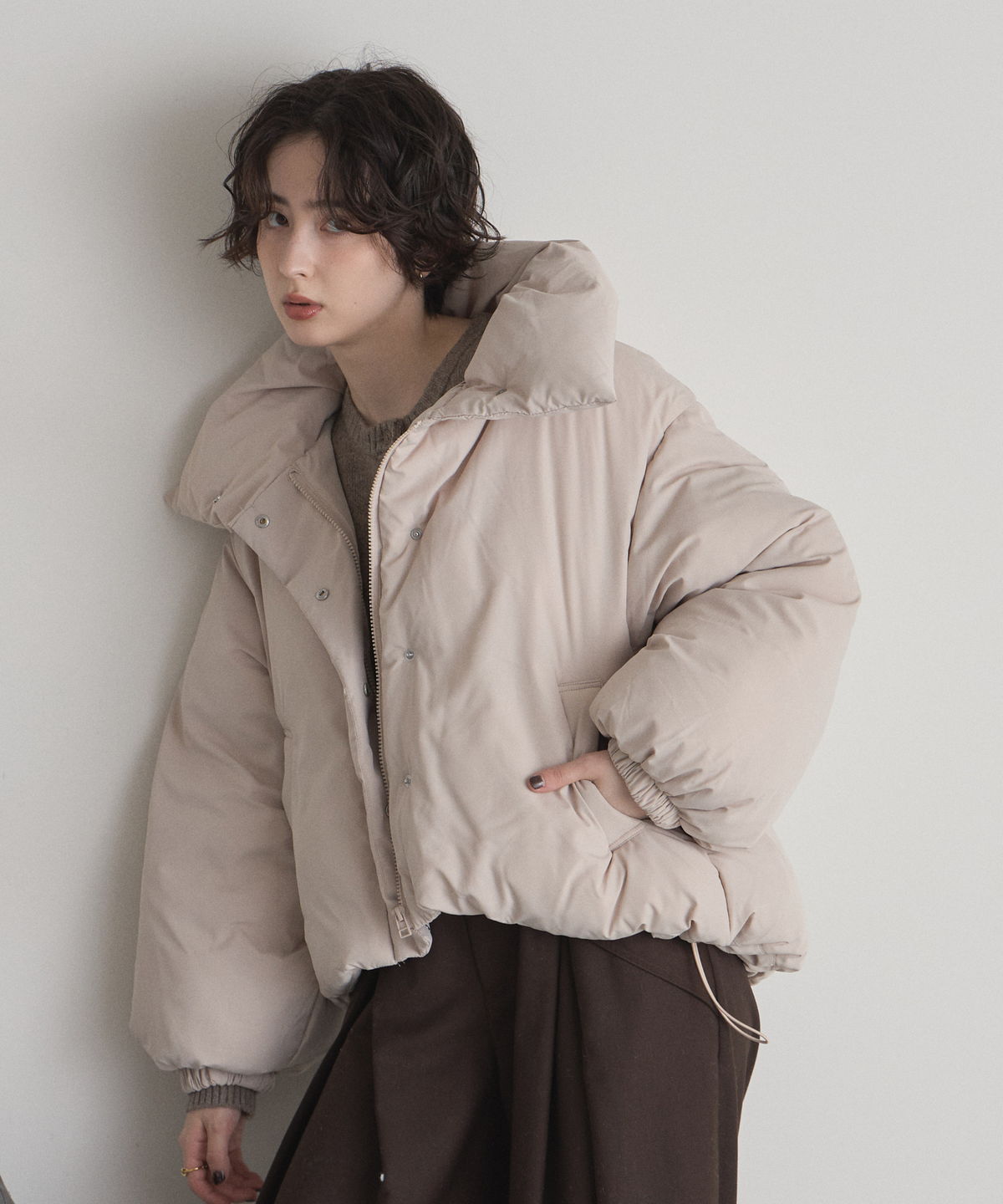 【WEB限定】ノンキルト中綿ブルゾン