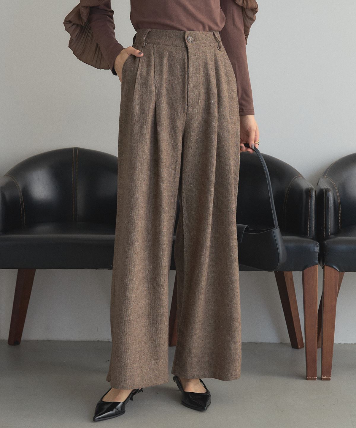 【オフィシャルサイト限定】ツイードワイドパンツ