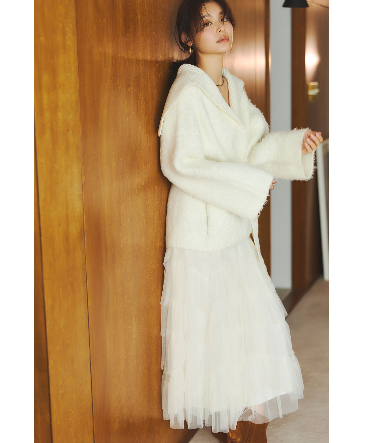 9月11日WEB限定再販【古畑星夏さん着用】【ARVELLIA】LAYERED TULLE SKIRT