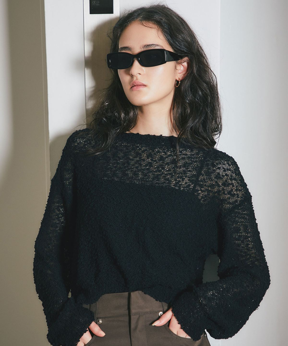 【ARVELLIA】POPCORN KNIT TOP