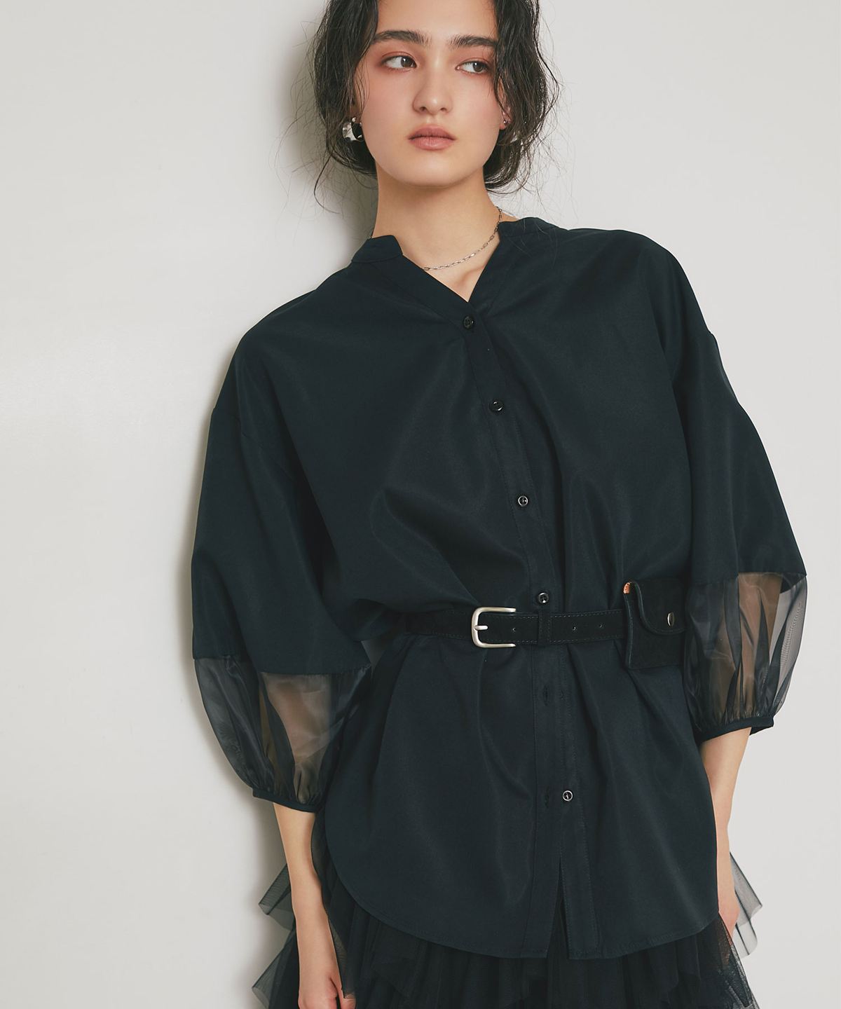 【TIME SALE】【ARVELLIA】AIRY SLEEVE SHIRT＊SALE品につき返品/交換/注文確定後の変更キャンセル不可＊