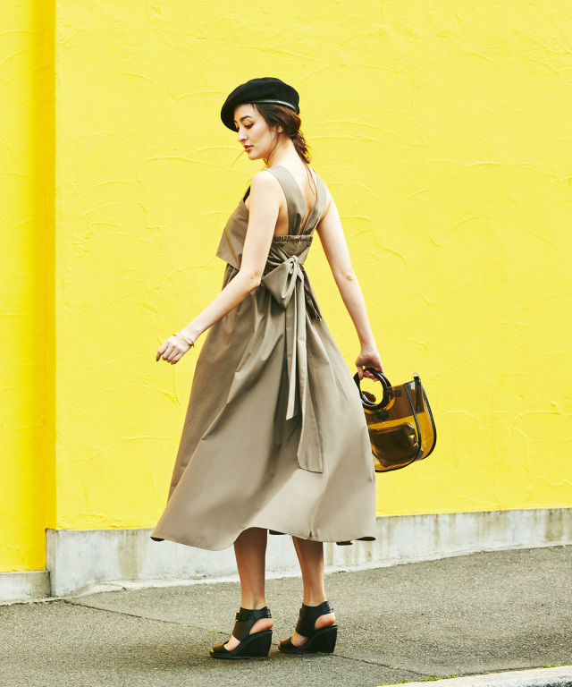 バックリボンワンピース バックリボンワンピース