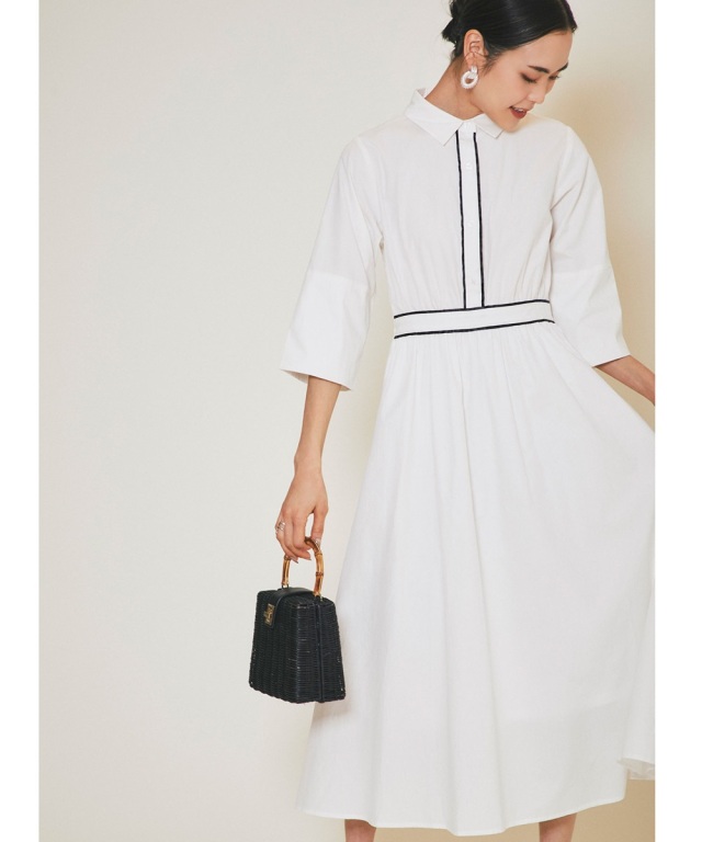 ｍiumiu【90s ミラノコレクション】パイピングシャツ / ワンピース miumiu【90s ミラノコレクション】パイピングシャツ / ワンピース