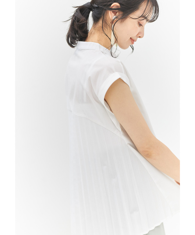 5月10日オフィシャルサイト限定再販！バックプリーツバンドカラーシャツ
