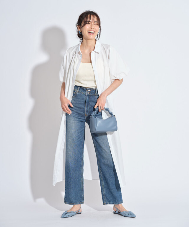 バルーンスリーブシャツワンピース　38 バルーンスリーブシャツワンピース