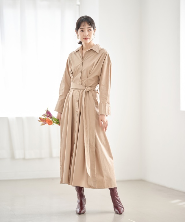 ウエストタックシャツワンピース