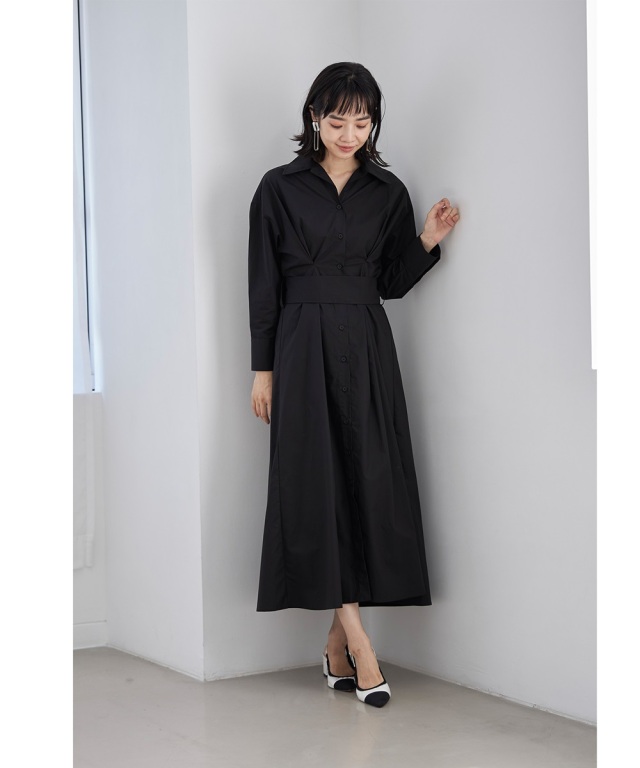 ウエストタックシャツワンピース