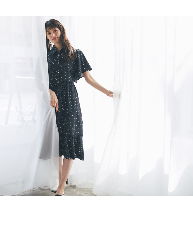 2012年作 思い出のドットシャツワンピース 