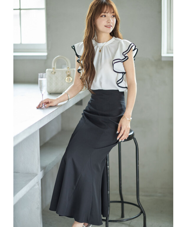 ハイウエストマーメイドラインスカート 